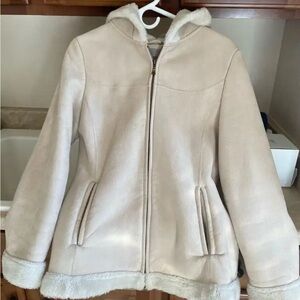 Croft & Barrow Cream Jacket with Hood